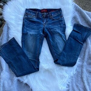 Lucky Brand Blue Boot Cut Jeans with Subtle Faded Look